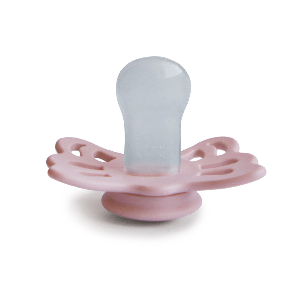 Butterfly Anatomical Silicone Baby Pacifier Baby Pink