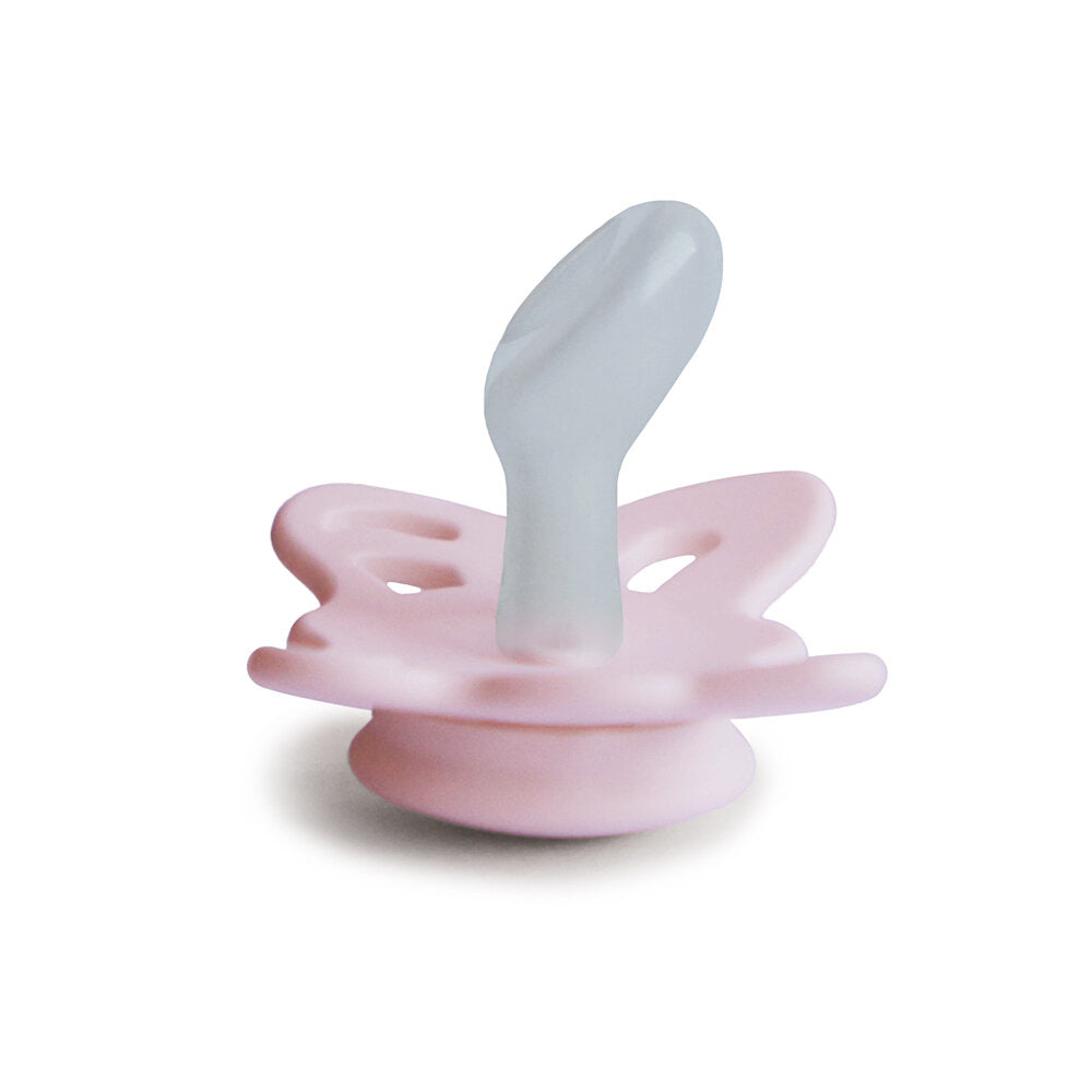 Butterfly Anatomical Silicone Baby Pacifier Baby Pink