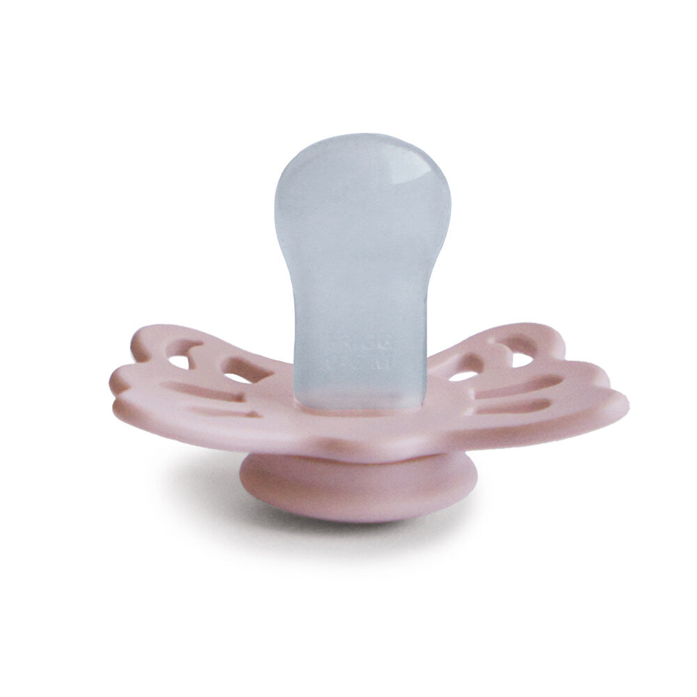 Butterfly Anatomical Silicone Baby Pacifier Blush