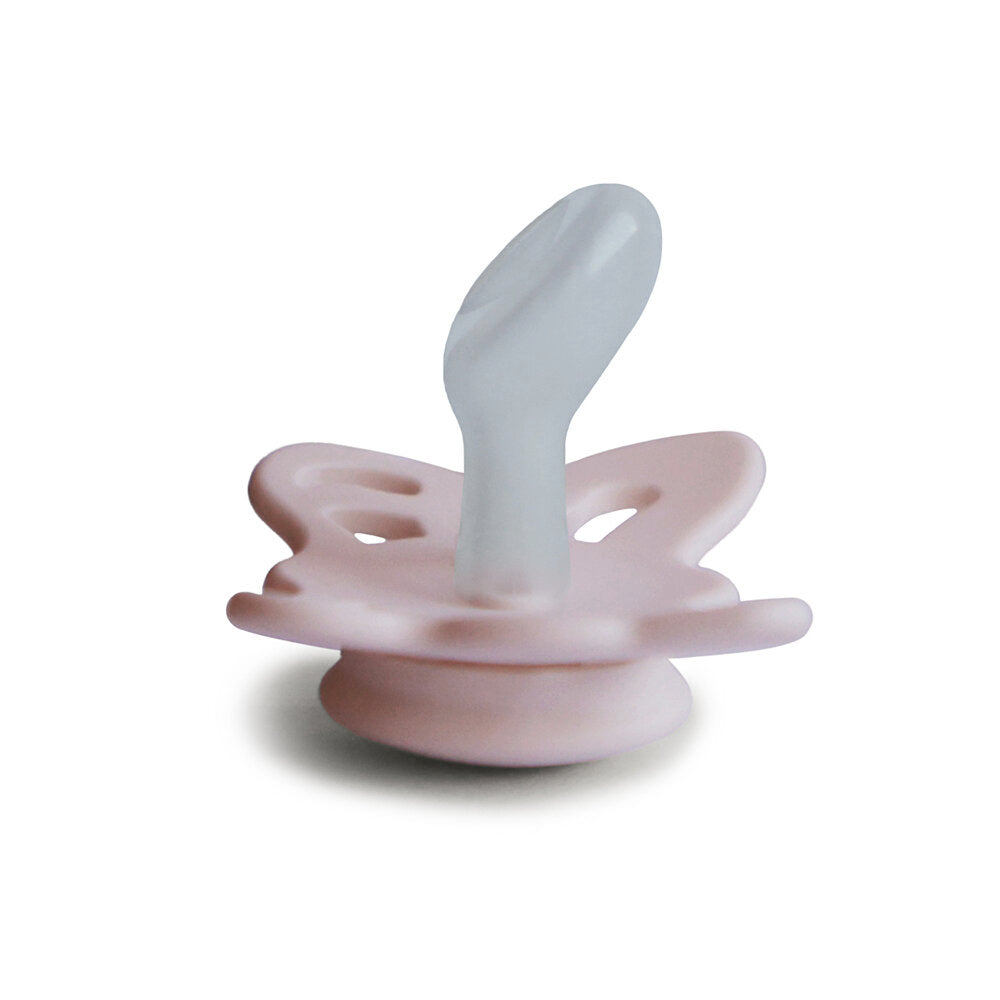 Butterfly Anatomical Silicone Baby Pacifier Blush