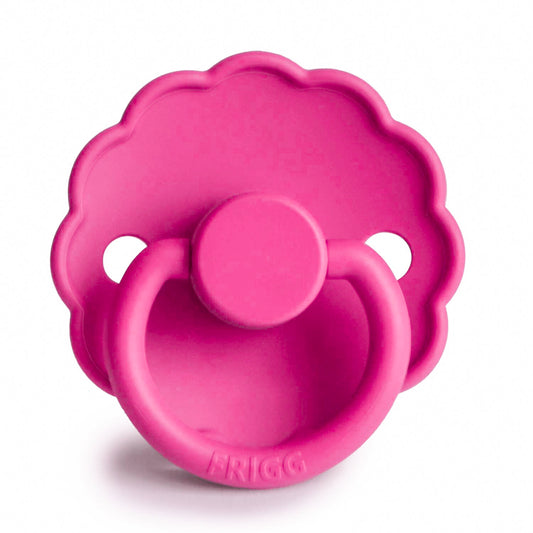 Daisy Silicone Baby Pacifier Fuchsia