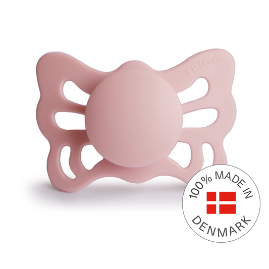 Butterfly Anatomical Silicone Baby Pacifier Baby Pink