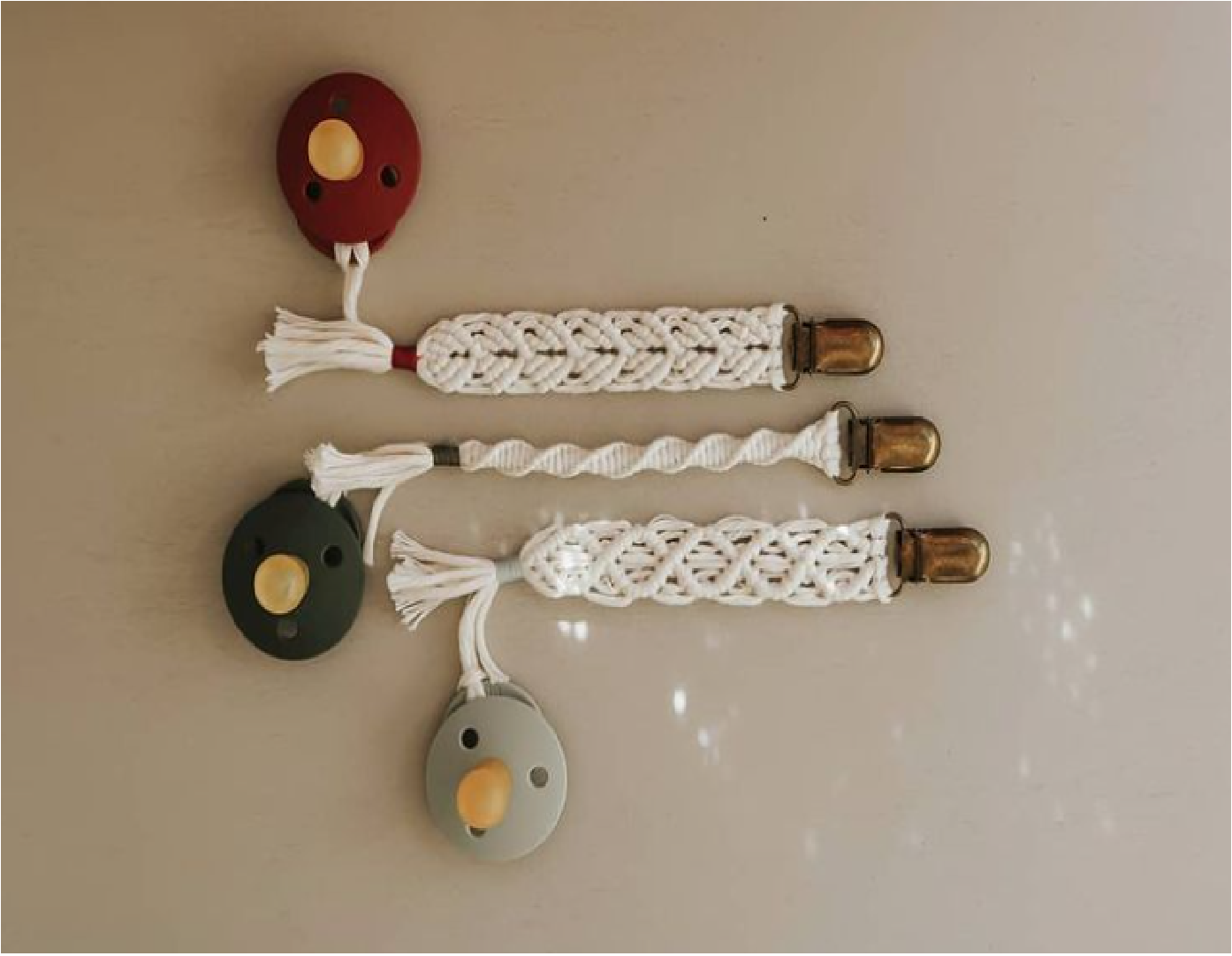 Macramé Pacifier Clips